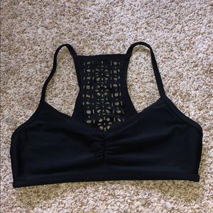Black Racerback Swim Top
